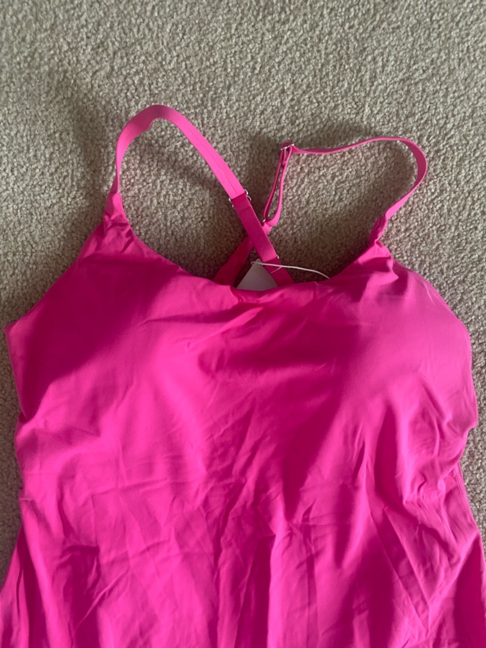 LARGE.  HALARA SOFTLY ZERO PLUSH MOLDED CUPS BACKLESS EASY PEEZY ACTIVE  DRESS - Picture 6 of 11